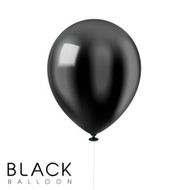 close up look at black balloon