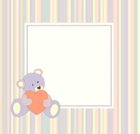 Baby frame or happy birthday greeting card