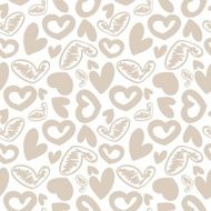 Fun seamless vintage love heart background in pretty colors N2