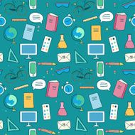 Back To School seamless pattern N4