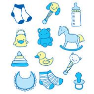 hand drawn baby icons