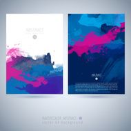 Set of vector watercolor template N4