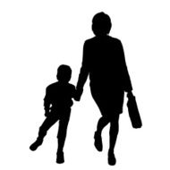 Vector silhouette of family N17