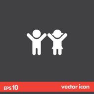 boy and girl vector icon
