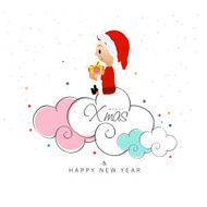 Greeting card design for New Year celebrations