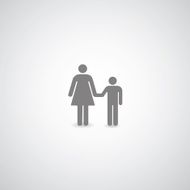 mom and son vector symbol N2