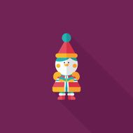 Christmas boy flat icon with long shadow eps10