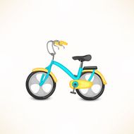 Yellow and blue bicycle for kids