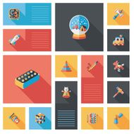 kid toys flat ui background eps10 N2