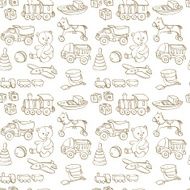 seamless pattern with baby toys