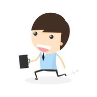 Businessman running N2