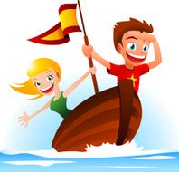 Boy and Girl in New Boat sailing adventure