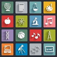 Vector School icons set