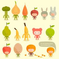 Lets food character fruits vegetables rabbit costumes