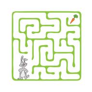 Vector Maze Labyrinth with Rabbit and Carrot N3