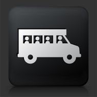 Black Square Button with Schoolbus