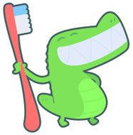 Crocodile with Toothbrush