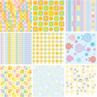 Vector seamless baby patterns