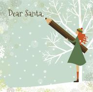 Letter to Santa and girl