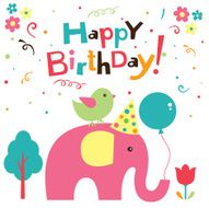 birthday elephant design