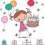 Girl with cake