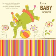 Baby birthday greeting card or invitation N2