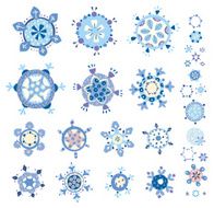 Set of snowflakes