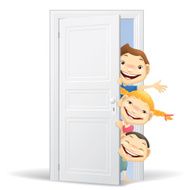Kids - Peeking Through Door