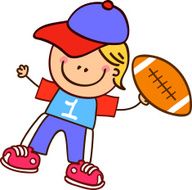 kid playing american football