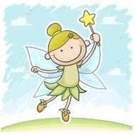 Little Angel celestial in cartoon style