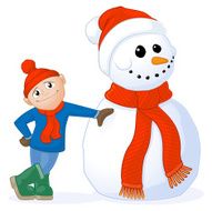 Snowman and Little Boy