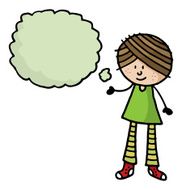 Girl With Thought Bubble N2