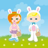 Cute Easter kids