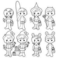 Holidays kids coloring set