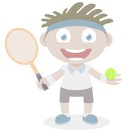 Boy playing tennis N2