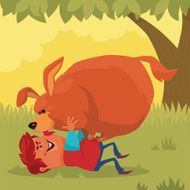 Boy and dog N5