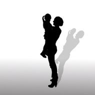 Vector silhouette of family N24