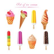 Vector ice cream collection