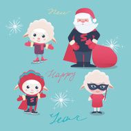 New Year and Christmas characters