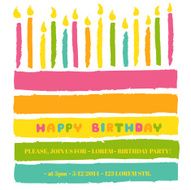 Happy Birthday and Party Invitation Card N3