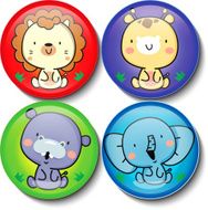 animal cute in circles sheet