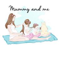 Watercolor Illustration - mum and daughters