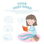 The child learns new knowledge from books