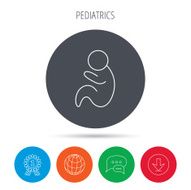 Baby infant icon Pediatrics sign