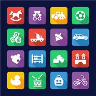 Toys Icons Flat Design