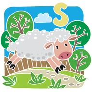 Little sheep Alphabet S