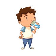 Child drinking water