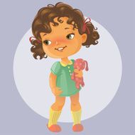 Cute little girl with toy