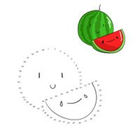 Educational game connect dots draw watermelon N2