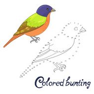 Educational game connect dots to draw bird N2